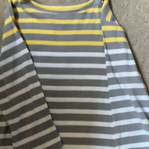 Gray and White Stripe Women’s long sleeve top